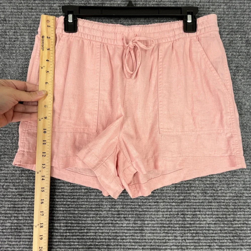 J.Crew‎ Linen Pull On Shorts Women S Resort Coastal Minimal Summer Relaxed Chic